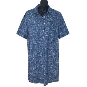 J McLaughlin women’s large Arissa short sleeve popover‎ dress Beatriz spot